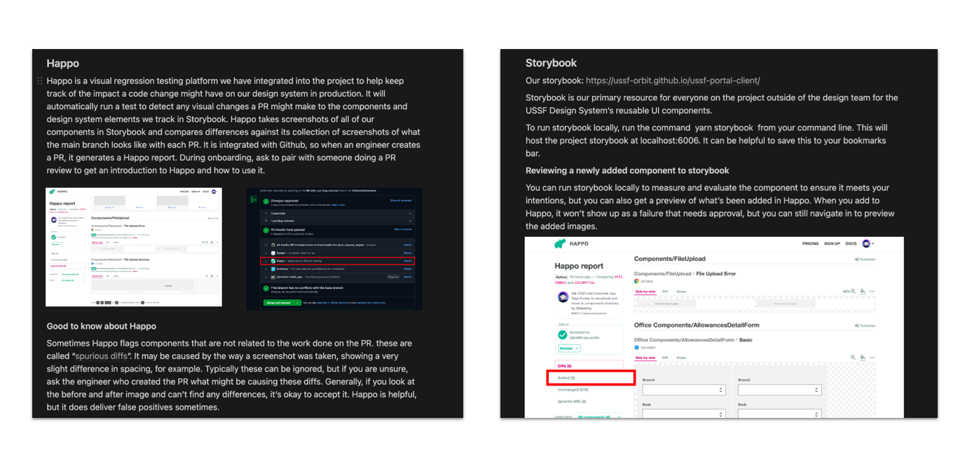 design PR review documentation