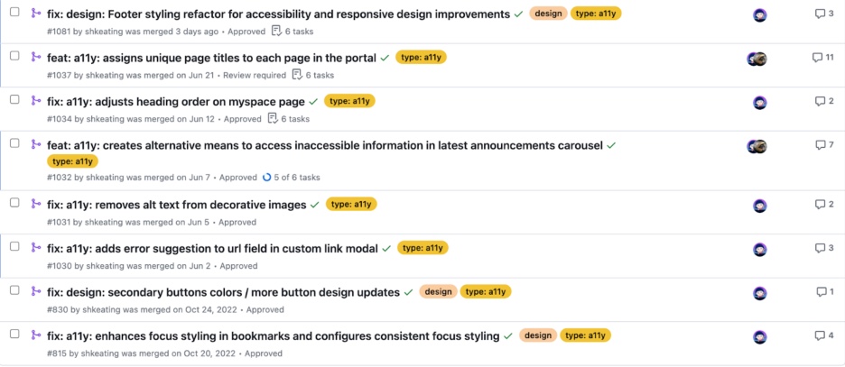 accessibility remedation tickets